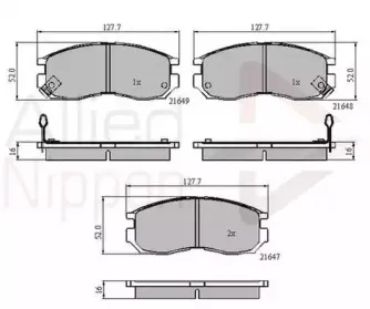 Комплект тормозных колодок, дисковый тормоз COMLINE купить