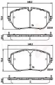 Комплект тормозных колодок, дисковый тормоз COMLINE купить