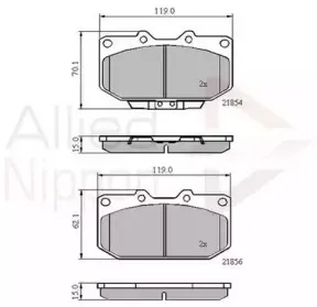Комплект тормозных колодок, дисковый тормоз COMLINE купить