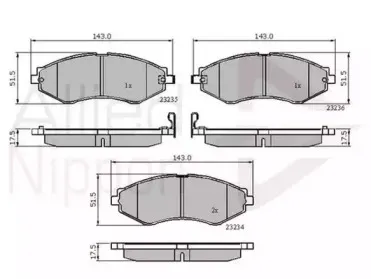 Комплект тормозных колодок, дисковый тормоз COMLINE купить