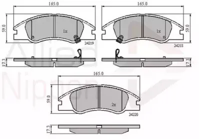 Комплект тормозных колодок, дисковый тормоз COMLINE купить