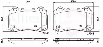 Комплект тормозных колодок, дисковый тормоз COMLINE купить