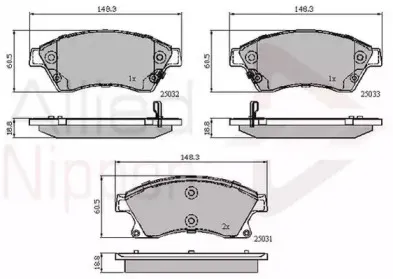 Комплект тормозных колодок, дисковый тормоз COMLINE купить