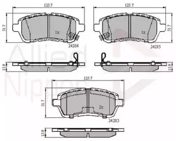 Комплект тормозных колодок, дисковый тормоз COMLINE купить