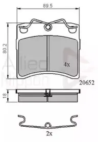 Комплект тормозных колодок, дисковый тормоз COMLINE купить