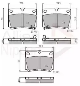 Комплект тормозных колодок, дисковый тормоз COMLINE купить