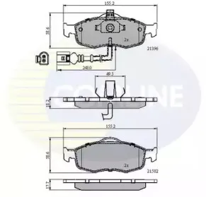 Комплект тормозных колодок, дисковый тормоз COMLINE купить