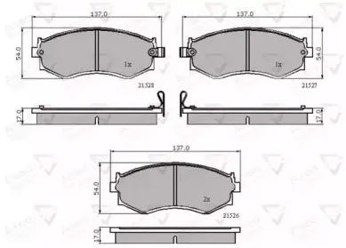 Комплект тормозных колодок, дисковый тормоз COMLINE купить