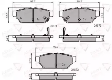 Комплект тормозных колодок, дисковый тормоз COMLINE купить