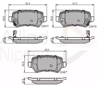 Комплект тормозных колодок, дисковый тормоз COMLINE купить