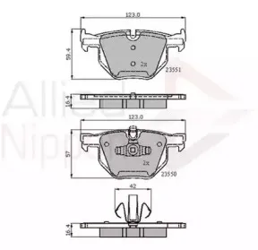 Комплект тормозных колодок, дисковый тормоз COMLINE купить