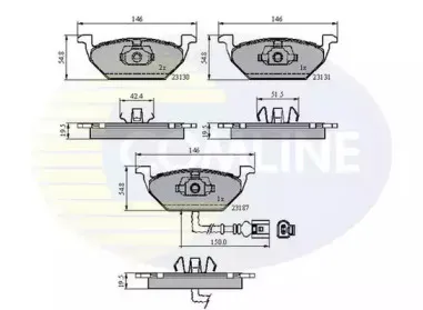 CBP1851 Comline - Гальмівні колодки до дисків COMLINE купить