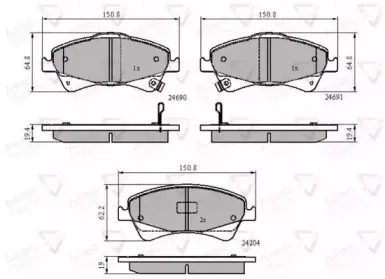 Комплект тормозных колодок, дисковый тормоз COMLINE купить