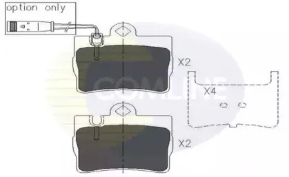 Комплект тормозных колодок, дисковый тормоз COMLINE купить