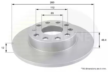 ADC1448 Comline - Диск гальмівний з покриттям COMLINE купить