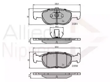Комплект тормозных колодок, дисковый тормоз COMLINE купить