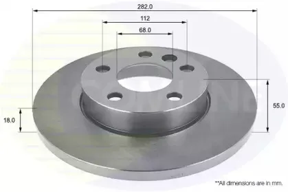 ADC1464 Comline - Диск гальмівний з покриттям COMLINE купить