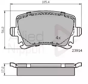 Комплект тормозных колодок, дисковый тормоз COMLINE купить
