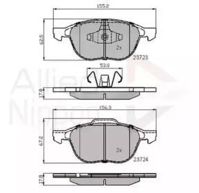 Комплект тормозных колодок, дисковый тормоз COMLINE купить
