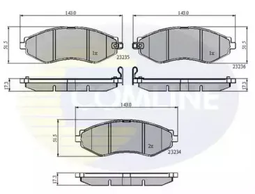 Комплект тормозных колодок, дисковый тормоз COMLINE купить
