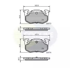 Комплект тормозных колодок, дисковый тормоз COMLINE купить