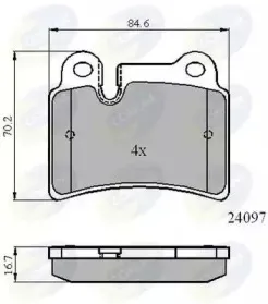 Комплект тормозных колодок, дисковый тормоз COMLINE купить