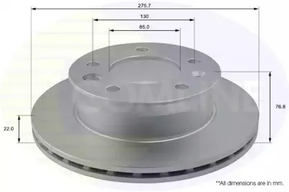 ADC1610V Comline - Диск гальмівний вентильований з покриттям COMLINE купить