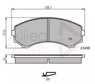 Комплект тормозных колодок, дисковый тормоз COMLINE купить
