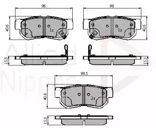 Комплект тормозных колодок, дисковый тормоз COMLINE купить