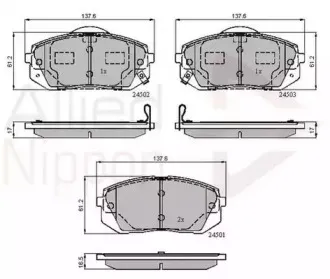 Комплект тормозных колодок, дисковый тормоз COMLINE купить