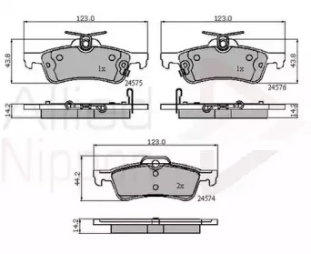 Комплект тормозных колодок, дисковый тормоз COMLINE купить