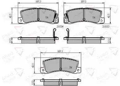 Комплект тормозных колодок, дисковый тормоз COMLINE купить