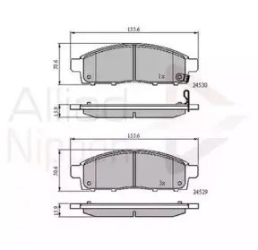 Комплект тормозных колодок, дисковый тормоз COMLINE купить