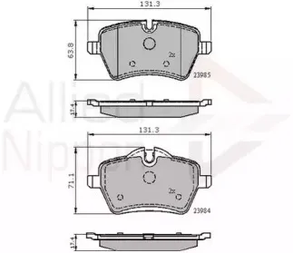Комплект тормозных колодок, дисковый тормоз COMLINE купить