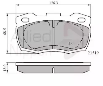 Комплект тормозных колодок, дисковый тормоз COMLINE купить