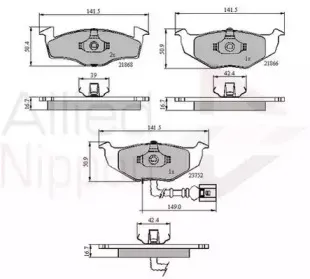 Комплект тормозных колодок, дисковый тормоз COMLINE купить