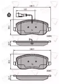 Комплект тормозных колодок, дисковый тормоз COMLINE купить