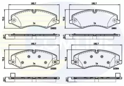 Комплект тормозных колодок, дисковый тормоз COMLINE купить