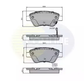 Комплект тормозных колодок, дисковый тормоз COMLINE купить