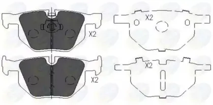 Комплект тормозных колодок, дисковый тормоз COMLINE купить