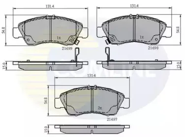 Комплект тормозных колодок, дисковый тормоз COMLINE купить