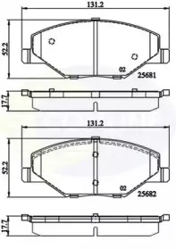 Комплект тормозных колодок, дисковый тормоз COMLINE купить