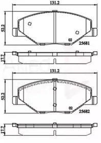 Комплект тормозных колодок, дисковый тормоз COMLINE купить