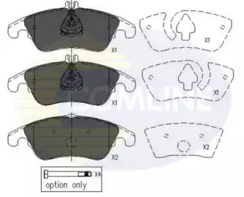Комплект тормозных колодок, дисковый тормоз COMLINE купить