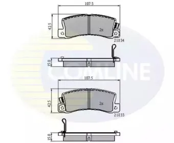 Комплект тормозных колодок, дисковый тормоз COMLINE купить