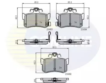 Комплект тормозных колодок, дисковый тормоз COMLINE купить