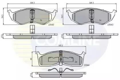 Комплект тормозных колодок, дисковый тормоз COMLINE купить