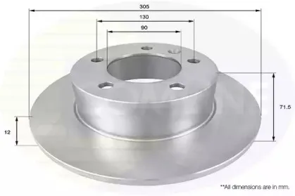 ADC2700 Comline - Диск гальмівний з покриттям COMLINE купить