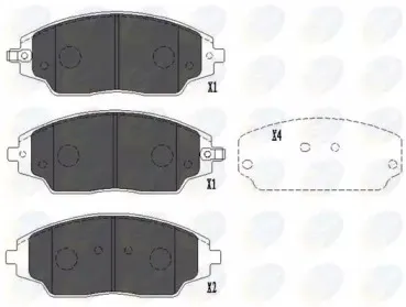 Комплект тормозных колодок, дисковый тормоз COMLINE купить
