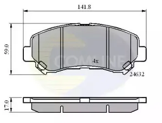 Комплект тормозных колодок, дисковый тормоз COMLINE купить